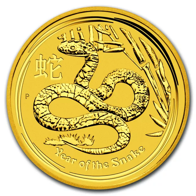 2013 Australia 1/10 oz Gold Lunar Snake BU (Series II)