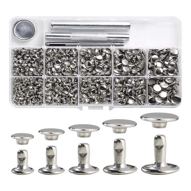 340 Sets Ledernieten Set Nieten Ledermütze Nieten Bekleidung Stoff für6494