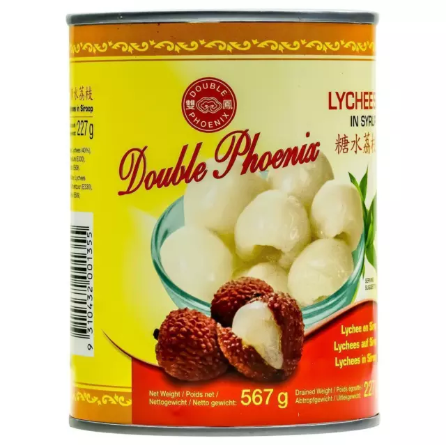 Double Phoenix Lychee 567g leicht gezuckert eingelegte Litschi Dose Obstkonserve