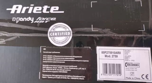 Scopa Elettrica Ciclonica 600 W A+ Ariete 2759 Affare