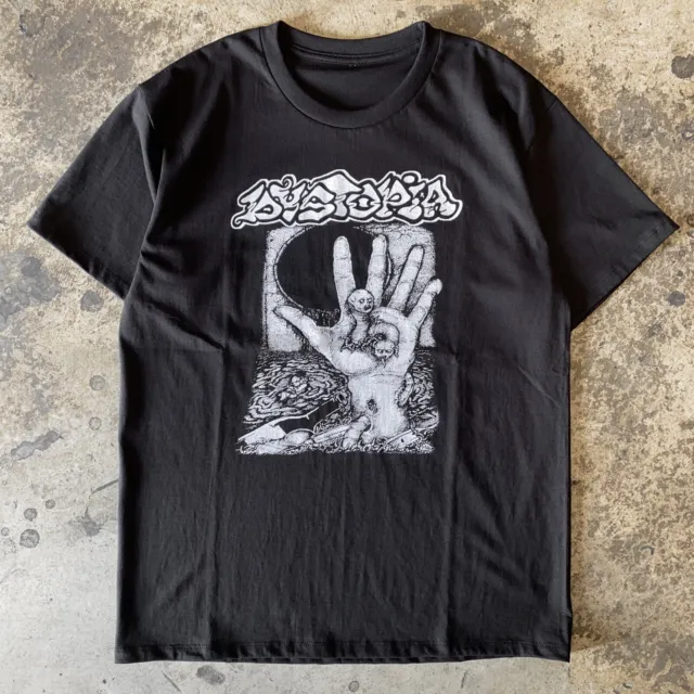 Dystopia T-Shirt Size L GBH Crass Eyehategod Disrupt Grief Acid Bath