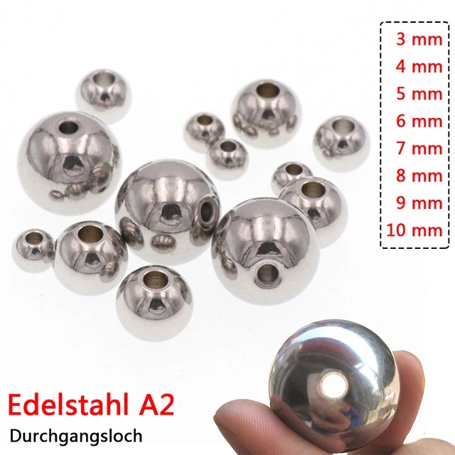 Ø 3/4/5/6/8/10 mm sfere in acciaio inox foro passante cuscinetti a sfera in acciaio inossidabile