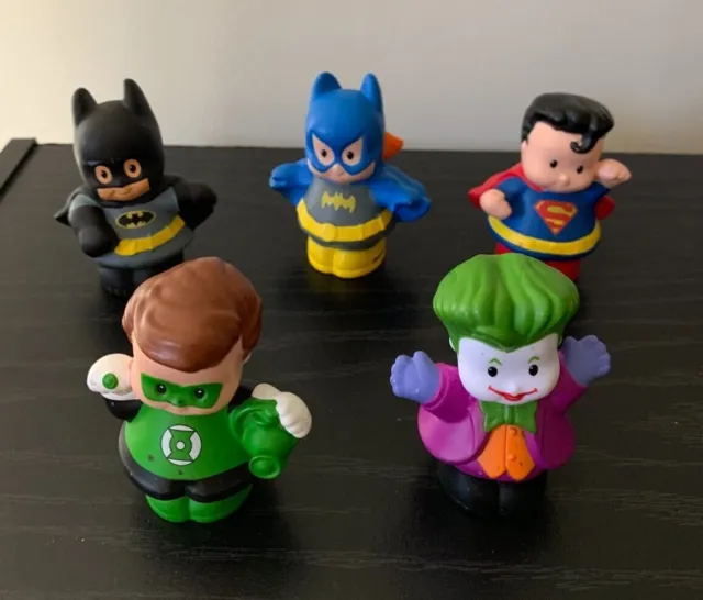 Little People Super Heros Figures Wonder Woman Batwoman Green Lantern Joker
