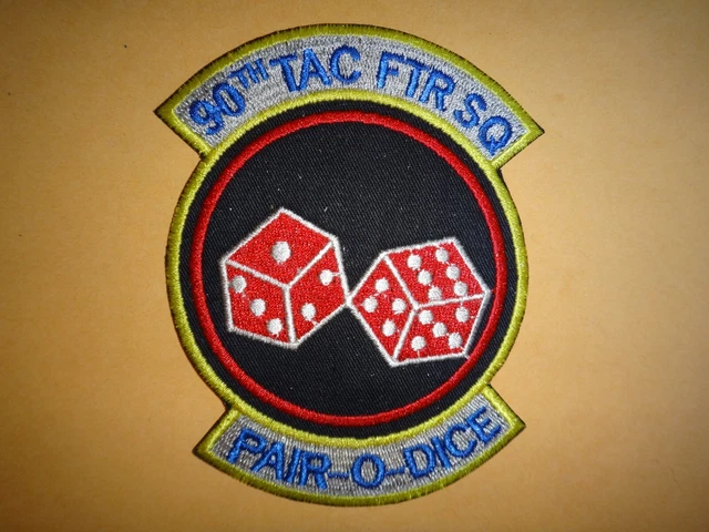 VIETNAM WAR PATCH USAF 90th TACTICAL FIGHTER SQUADRON Pair-Of-Dice £12. ...