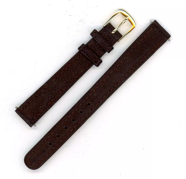 Vintage genuine brown Leather 12mm wrist watch strap band NOS ladies #23