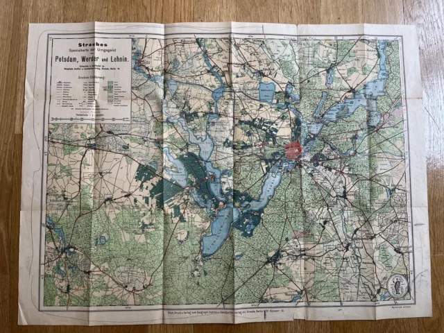 Straubes Spezialkarte der Umgebung Potsdam, Werder und Lehnin