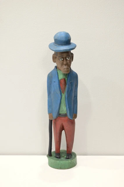 African Statue Colonial Male West African Wood Colonial Figure