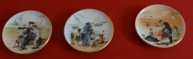 Coalport Bone China set of 3 miniature plates