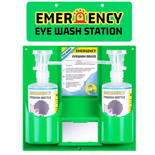Eye Wash Station Portable Safety Eyewash Kit Wall Mounted Personal Eye/Skin Wash