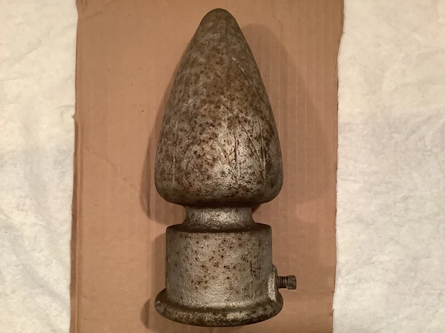 Antique Cast Iron Acorn Finnial Fits 3” Post