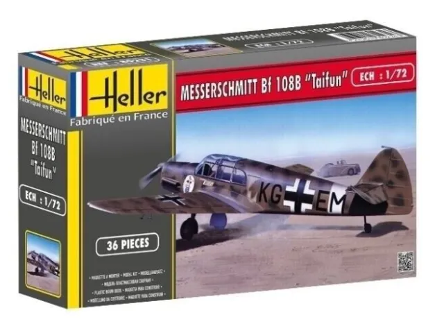 Heller 1:72 Modell Set Geschenk Set - Messerschmitt Bf 108 Taifun HEL56231