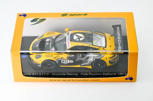 SPARK PORSCHE 911 GT3 R Absolute Racing Pole Position Bathurst 2020 1/ ...