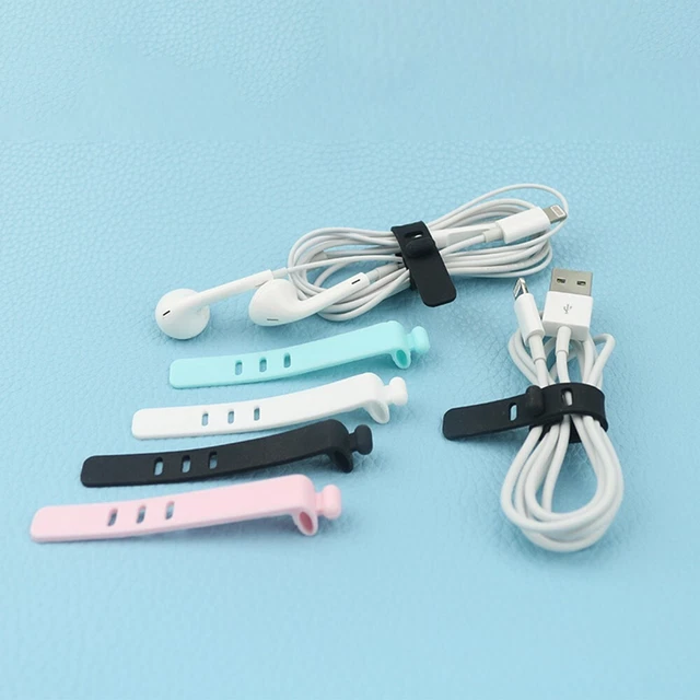 1PC Anti-Loss Data Line/Headphones To Receive Silicone Binding Tape/Wire Manager