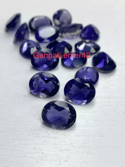 Natural Iolite Faceted Oval Cut 9x7 MM Calibrated Size Loose Gemstone E