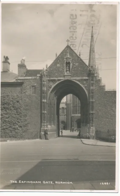PC16631 The Erpingham Gate. Norwich. Walter Scott. No 12881. RP. 1946