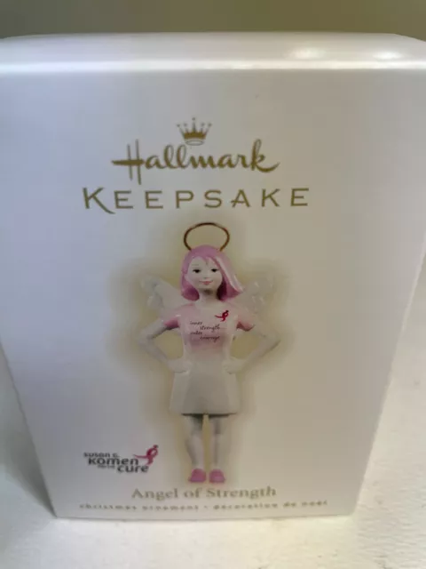 Hallmark Keepsake Ornament "Angel of Strength" Susan Komen Breast Cancer  NIB