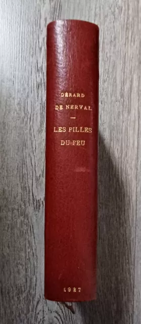 G . DE NERVAL : Les Filles du Feu - Le Divan 1927 - reliure signée Lobstein