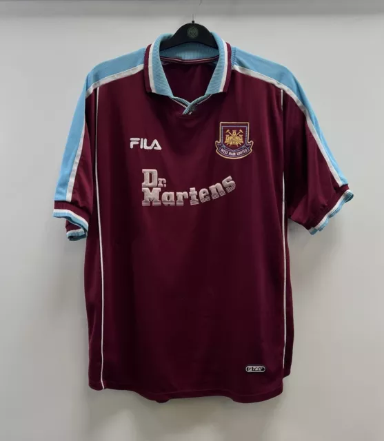 West Ham United Home Football Shirt 1999/01 Adults XL Fila G926