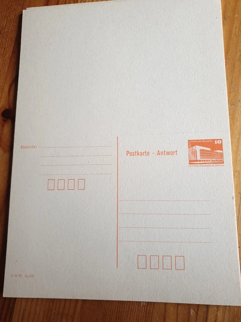 10x Postkarte mit Antwortwortkarte DDR Palast der Republik