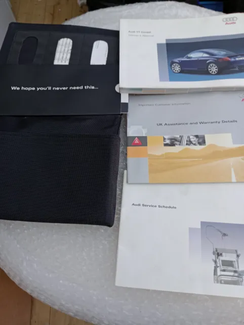 Audi Tt Coupe 8N Mk1 Book Pack Wallet Maintenance Service Handbook 1.8T 99-05 B