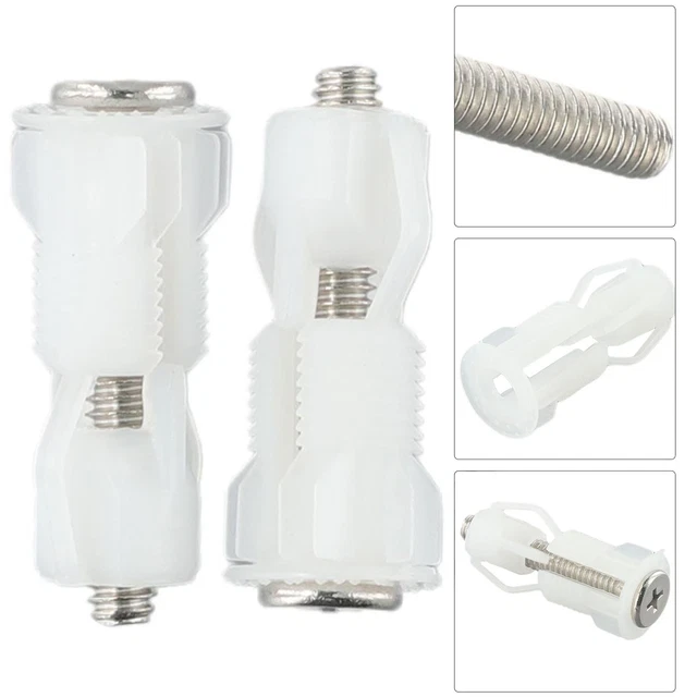 2 Viti Per Water Con Dado Espansione - Acciaio Inox E Plastica, Per Fissaggio Sedile WC - Foto 7