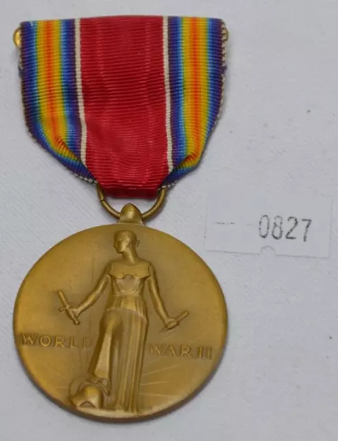 Original World War 2 US Victory Freedom Medal WWII WW2 (0827)