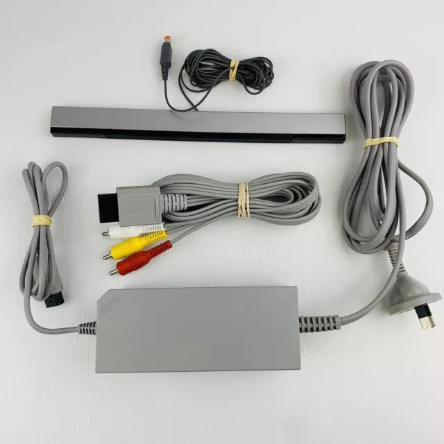 Nintendo Wii Accessories: Power Supply AV Cable and Sensor Bar All Genuine