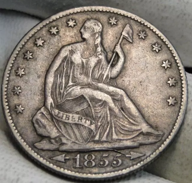 1855-O seated liberty half dollar
