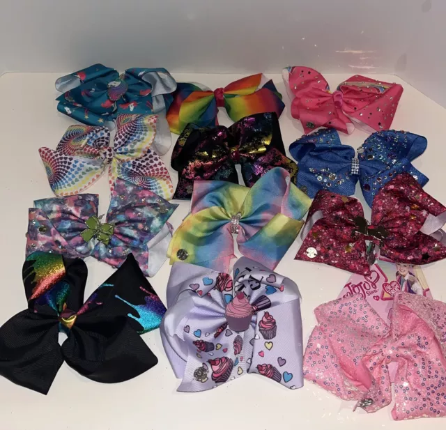 Lot Of 12 Jojo Siwa Large Hair Bows