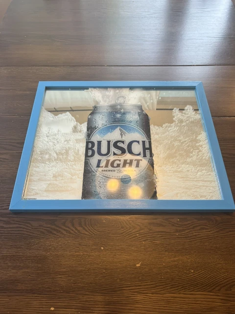 Modern Busch Light Sign (2021) mirror in good condition blue in color