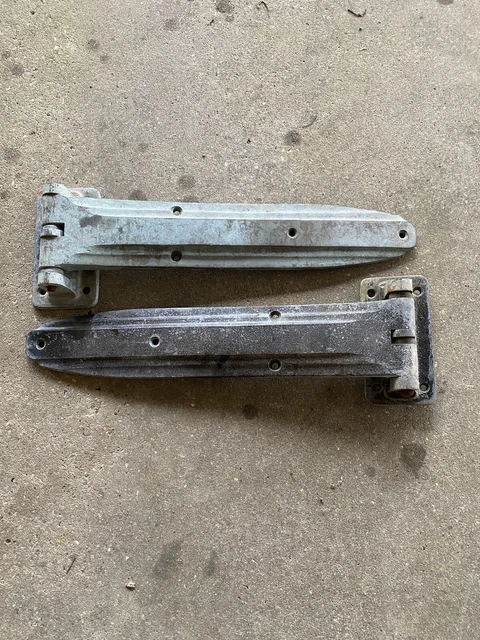 Vintage Large Industrial Heavy Duty Door Hinges Shed Barn Projects