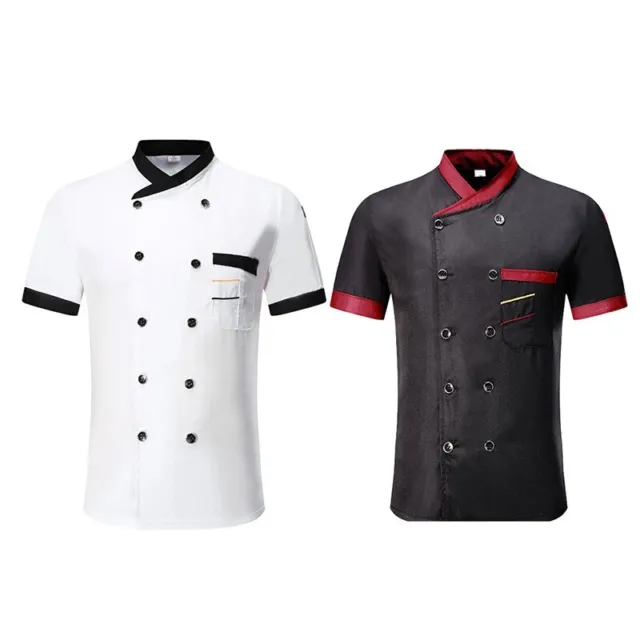 Kitchen Clothes Chef Jacket Shirts Chef Wear Catering Tops,Short-Sleeve Workwear