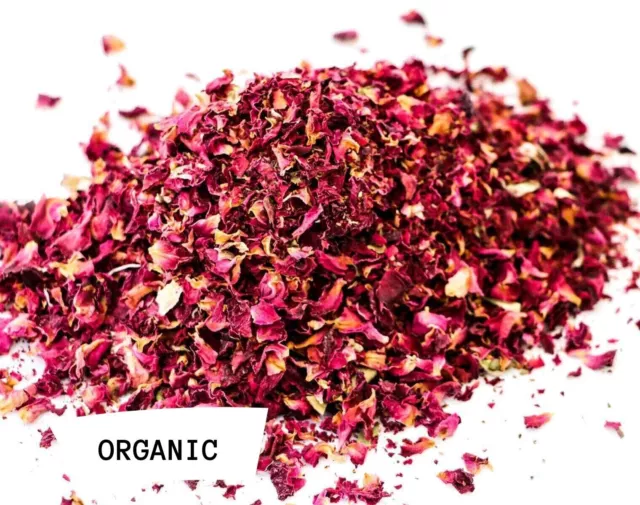 ORGANIC Dried RED Rose Petals for Soap Candles Bath Salts Crafts Vacuum packed