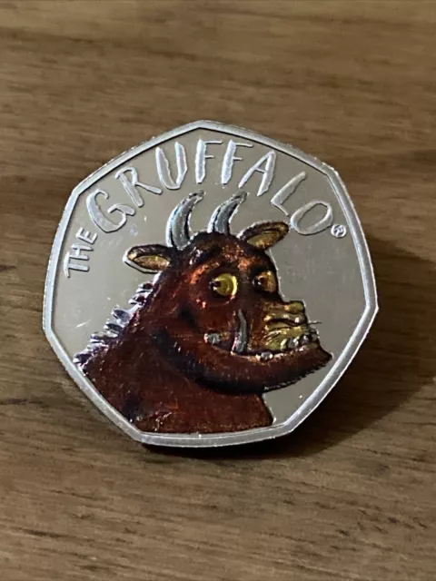 Gruffalo 50p BUNC 50p Coin 2019 Decal Sticker Royal Mint Gift Card Case