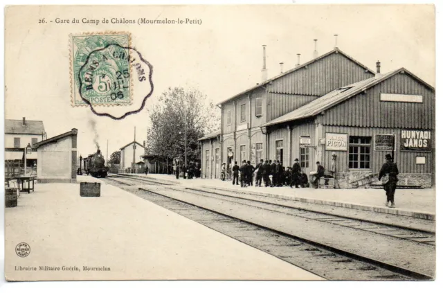 MOURMELON LE PETIT - Marne - CPA 51 - arrivée du train en Gare