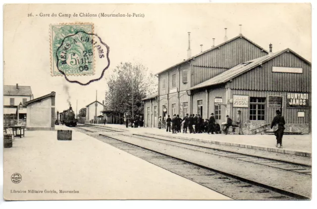 MOURMELON LE PETIT - Marne - CPA 51 - arrivée du train en Gare