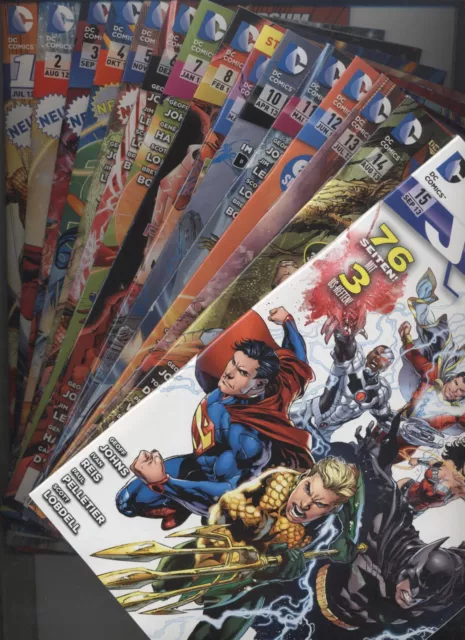 JUSTICE LEAGUE (deutsch) ab 1 - 57 NEUE DC-UNIVERSUM / NEUSTART - PANINI 2012