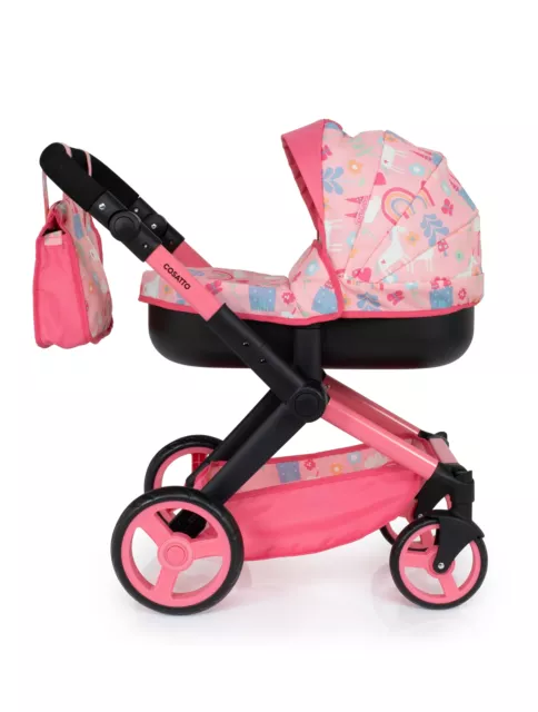 Cosatto Dolls Pram Mini Wow Continental Pink Unicorn Kids Pushchair