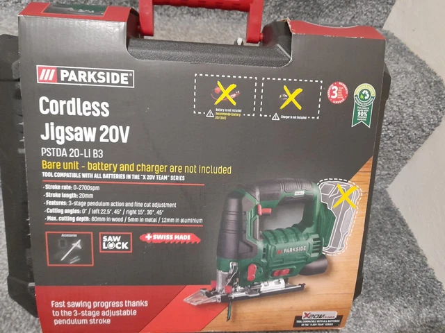 BNIB Parkside 20V Cordless Jigsaw + Case, Bare Unit