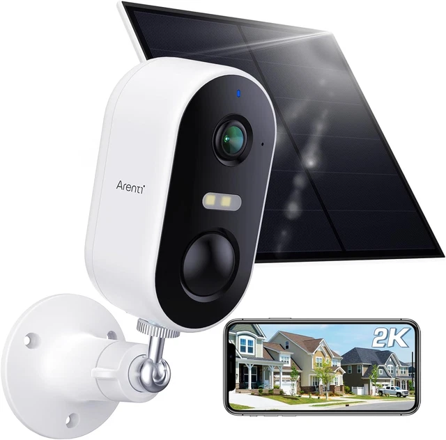 ieGeek 2K Telecamera Wifi Esterna Senza Fili, Pannello Solare Incorporato 2,4Ghz