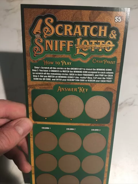 MSCHF Scratch and Sniff NOVELTY JOKE Lottery Lotto Ticket NEW FREE SHIPPING 3