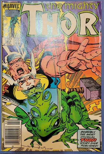 THE MIGHTY THOR #364 1st  THOR AS FROG PRE-THROG NEWSSTAND 1986 LOKI EASTER EGG