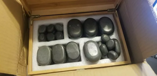 Sivan 36 piece hot stone set with box - New in box