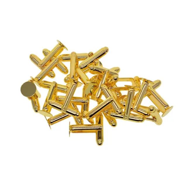 20x eslabones de latón redondos de 8 mm cabujón hallazgos oro
