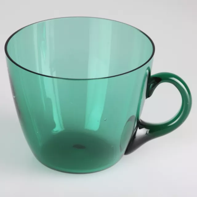 Grün Henkelglas Friedrich Kristall Glas Bowle Tasse ~ 50er Jahre Vintage ReUse