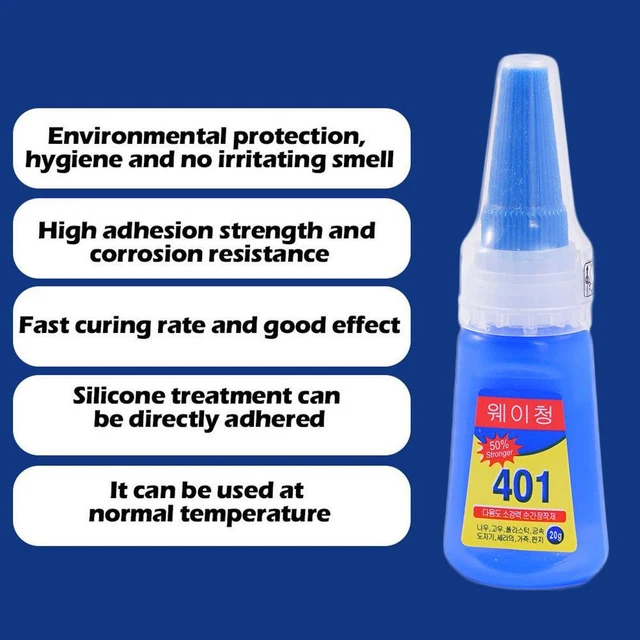 401 Botella Adhesiva Instantánea Súper Pegamento Multiuso 20ml Pegamento O7O8