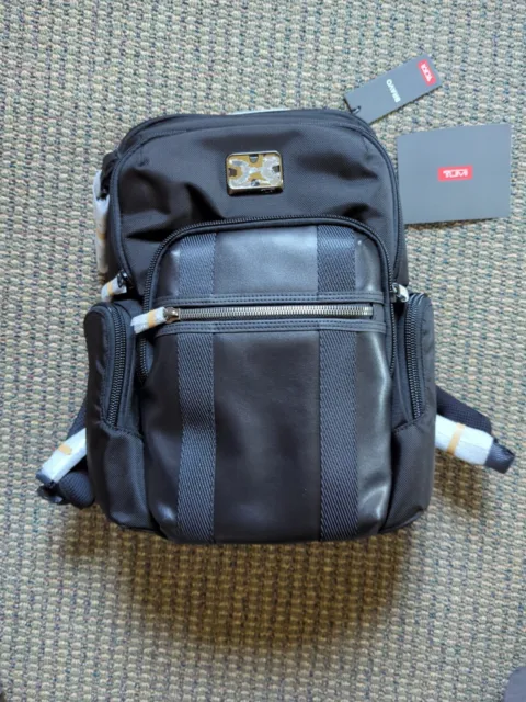 Tumi Alpha Bravo Nellis Backpack Black Leather Nylon