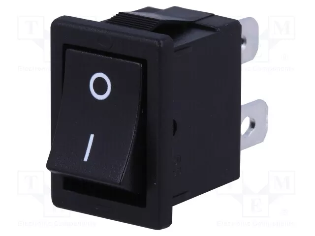 Pos: 2 6A/250VAC Spst 20mΩ On-Off -10÷70°C Rocker Nero