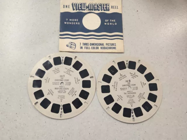 Vtg VIEW-MASTER  2 slide reels xmas story