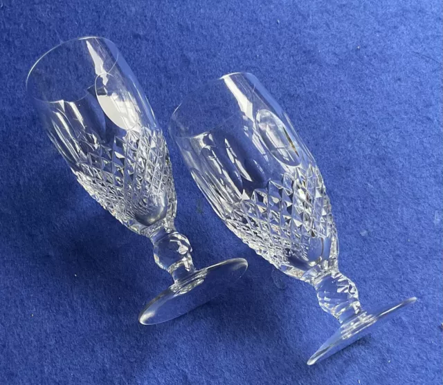 PAIR of WATERFORD COLLEEN CHAMPAGNE SHORT STEM GLASSES 2